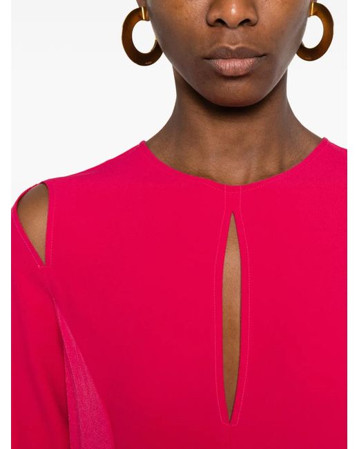 Erika Cavallini Semi Couture Pink Long-Sleeve Jumpsuit