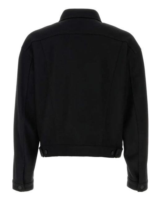 DSquared² Black Virgin Wool-Blend Shirt Jacket for men
