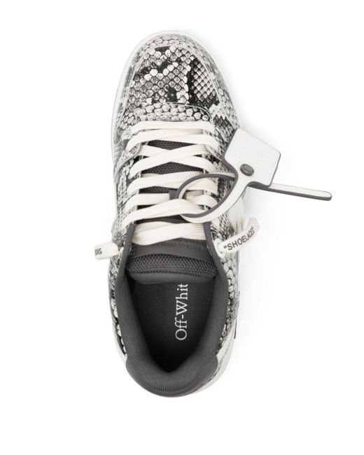 Off-White c/o Virgil Abloh White Out of Office Sneakers mit Schlangen-Print