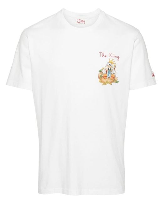 Mc2 Saint Barth X Disney T-shirt Met Print in het White voor heren