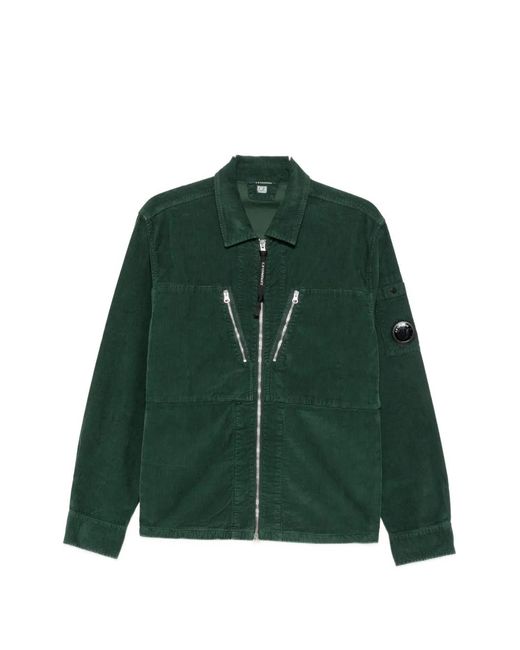 C P Company Green Corduroy Shirt Jacket for men