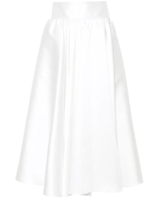 Gonna Lunga Plissettata di Blanca Vita in White