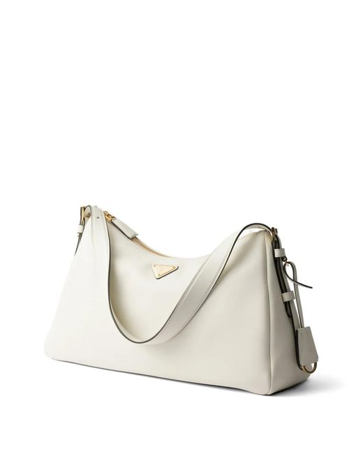 Prada Natural Large Aimée Shoulder Bag