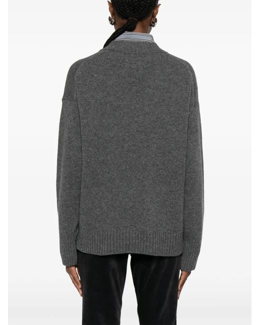 Marc O' Polo Gray V-Neck Sweater