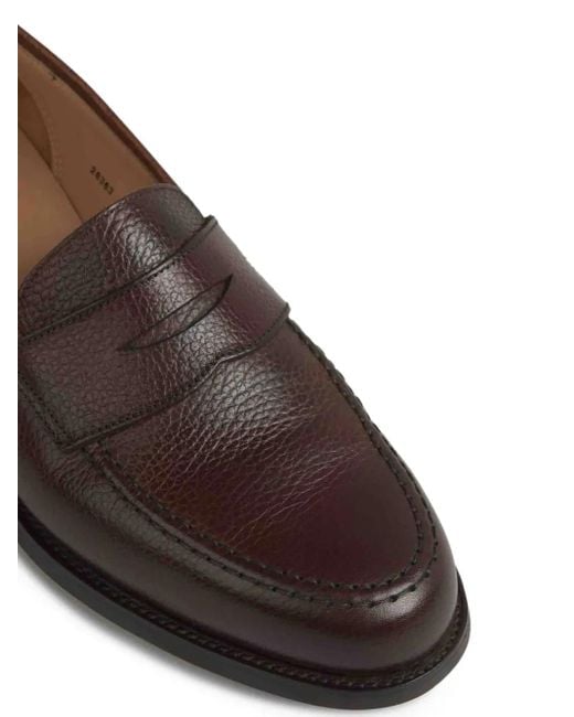 メンズ Crockett and Jones レザーローファー Brown