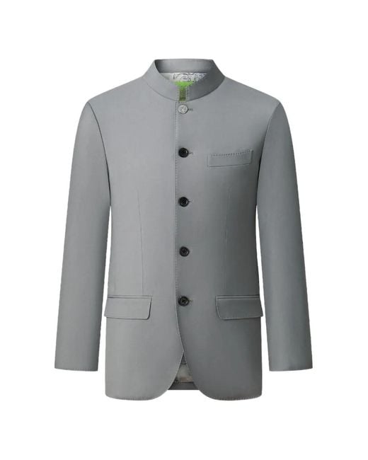 Shanghai Tang Gray Five-Button Tang Jacket for men