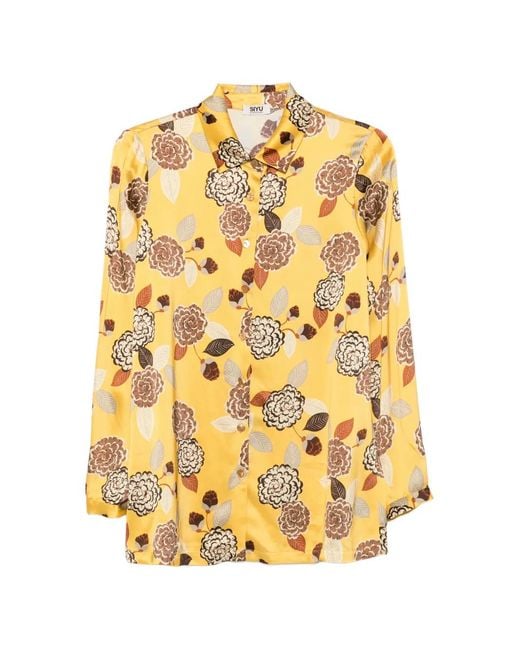 Siyu Metallic Floral-Print Shirt