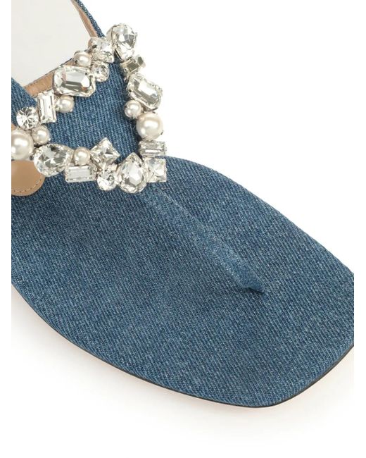 Sergio Rossi Blue Sr Godiva Sandals