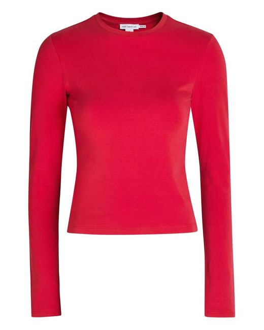 GOOD AMERICAN Red Long-Sleeve Top