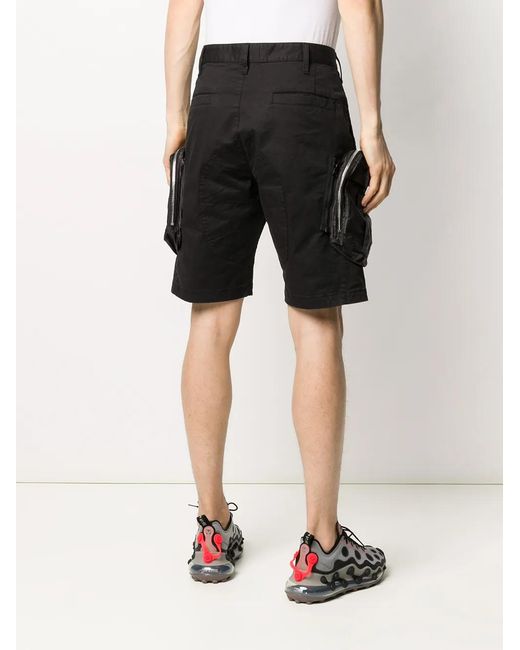 Stone Island Shadow Project Black Cargo Shorts for men