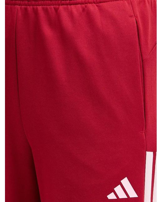 Adidas Red Side-Stripe Track Pants