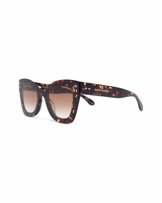 Isabel Marant Brown Tortoise-Shell Effect Sunglasses