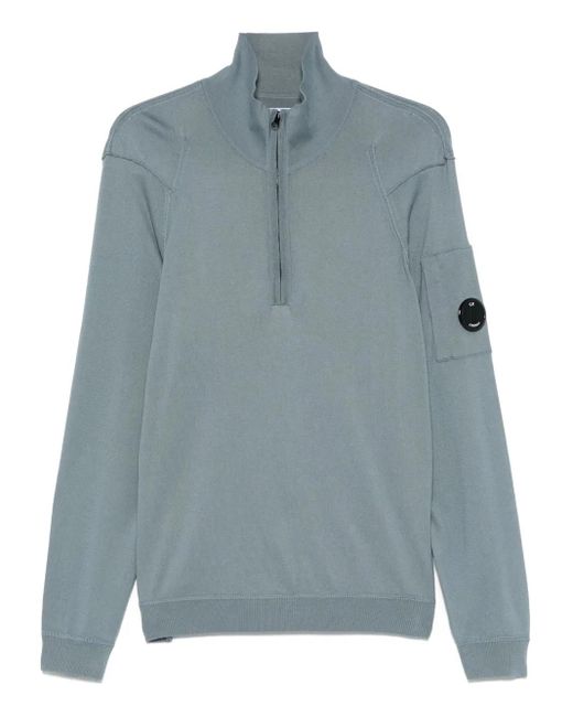 C P Company Blue Lens-Detail Sweater for men