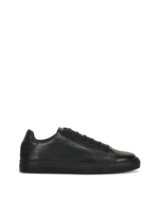 Paul & Shark Black Leather Sneakers for men