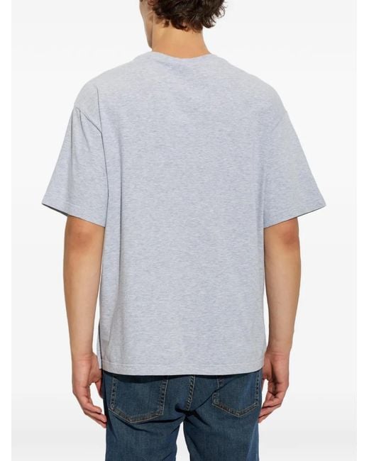 Etro Gray Pegasus-Print T-Shirt for men