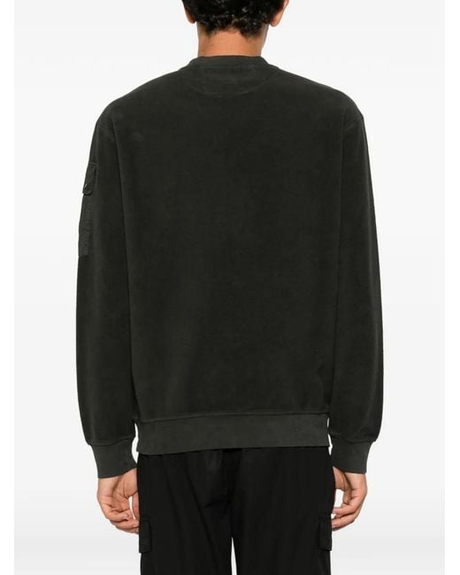 C P Company Black Lens-Detail Pocket Sweatshirt for men