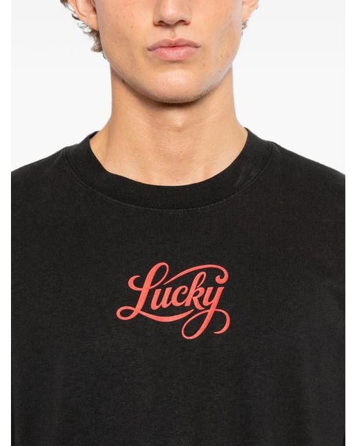 Melt Black Logo-Print T-Shirt for men