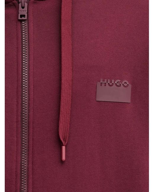 HUGO Red Zip-Up Hooded Hoodie for men