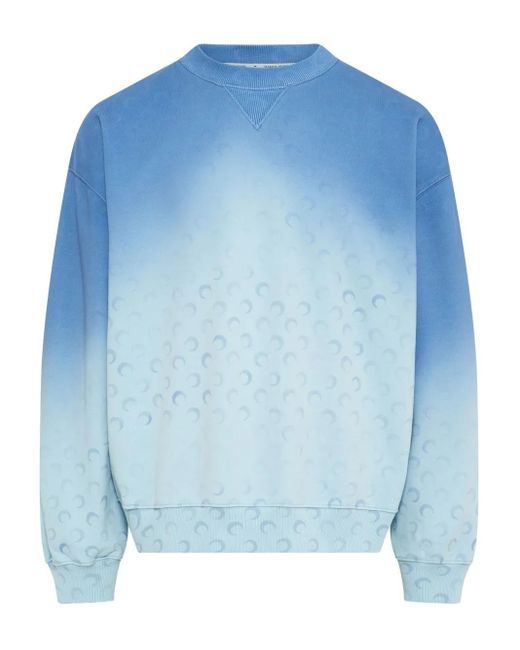 MARINE SERRE Blue Moon Faded Sweatshirt