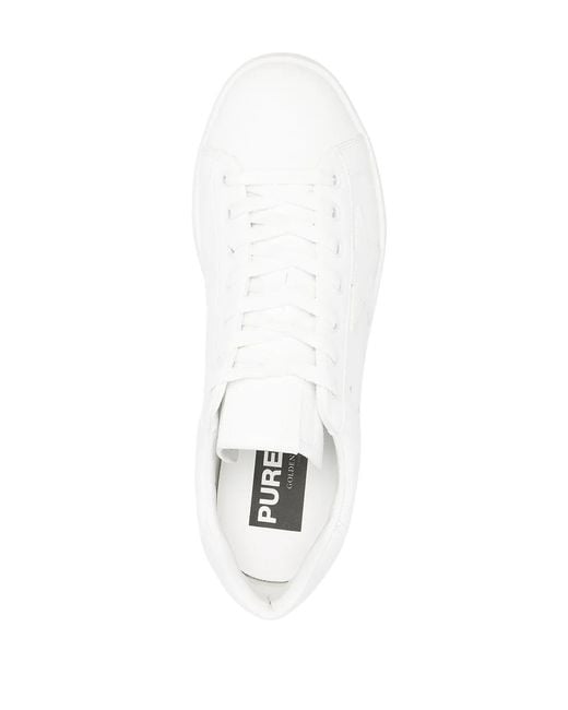 Golden Goose Deluxe Brand White Purestar Leather Sneakers for men