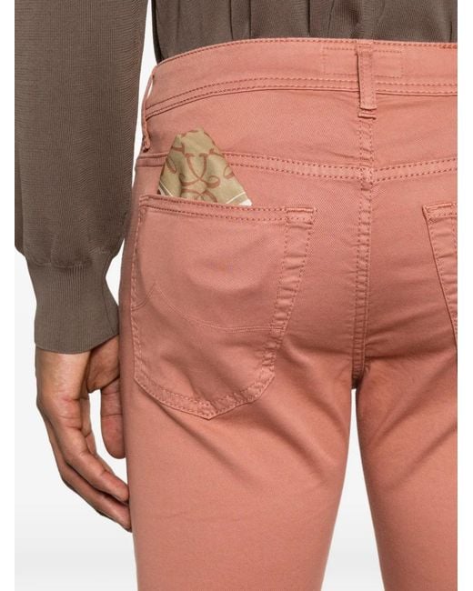 Jacob Cohen White Bard Five-Pockets Jeans for men