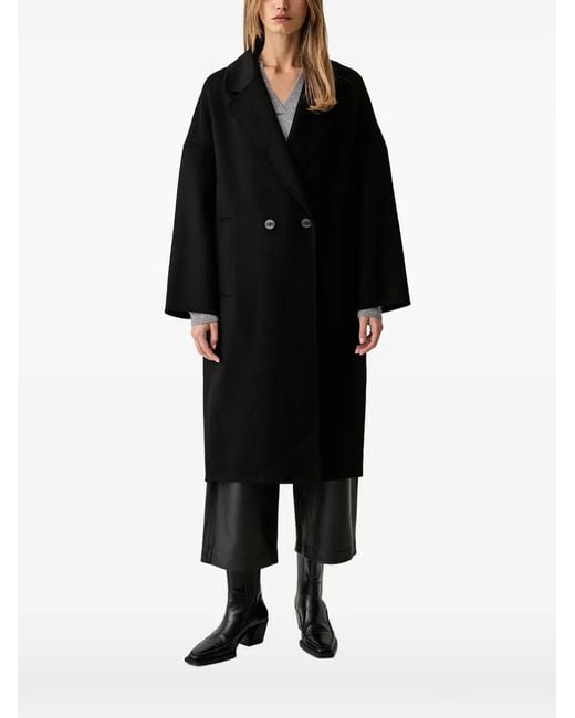 ViCOLO Black Double-Breasted Coat