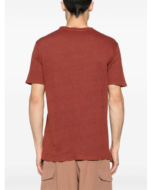 Boglioli T-Shirt aus Leinen in Red für Herren