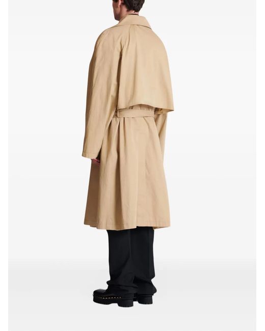 Balmain Natural Belted Trench Coat for men