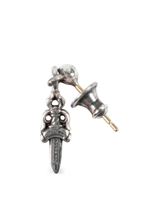 Chrome Hearts White Stack Dagger Drop Earring for men
