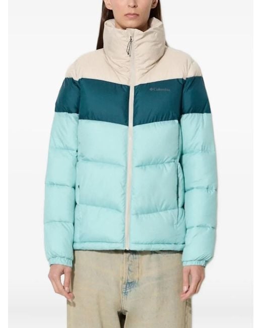 Columbia Blue Puffect Colour-Block Puffer Jacket