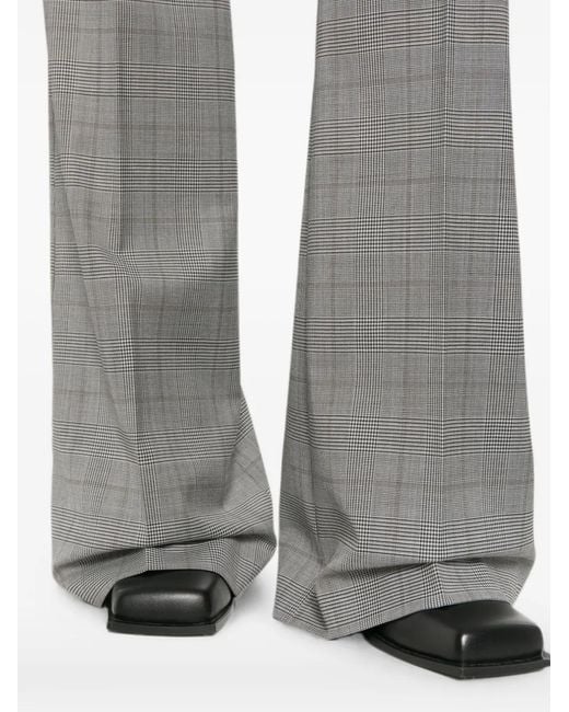Sportmax Gray Spxanfora Prince Of Wales Check Trousers
