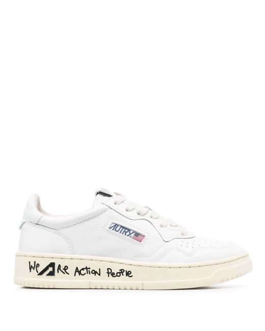 Autry Sneakers Met Logopatch in het White