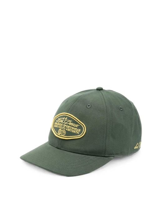 Les Deux Green Logo-Patch Baseball Cap for men