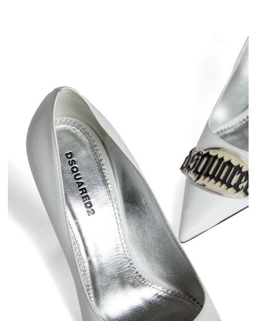 DSquared² White Leather Pumps