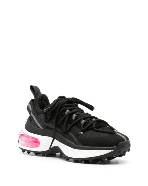 DSquared² Black Reflective-Detailing Chunky Sneakers