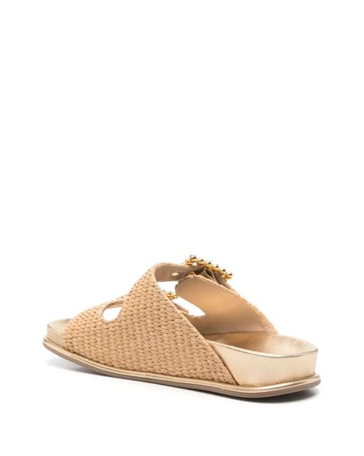 Le Silla Natural Raffia Sandals