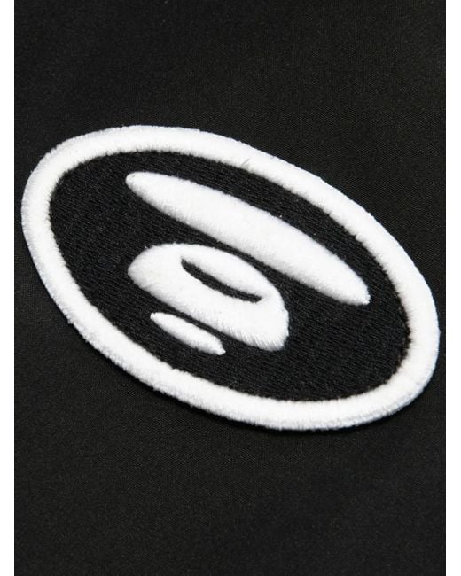 Aape By A Bathing Ape Black Camouflage-Pattern Hooded Jacket for men