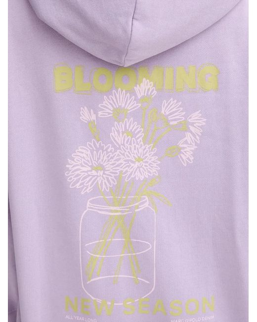 Marc O' Polo Purple Floral Graphic Hoodie