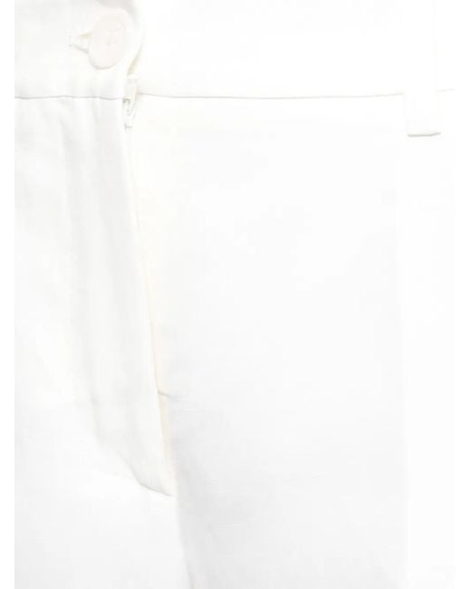 P.A.R.O.S.H. White Belt-Loops Four-Pockets Trousers