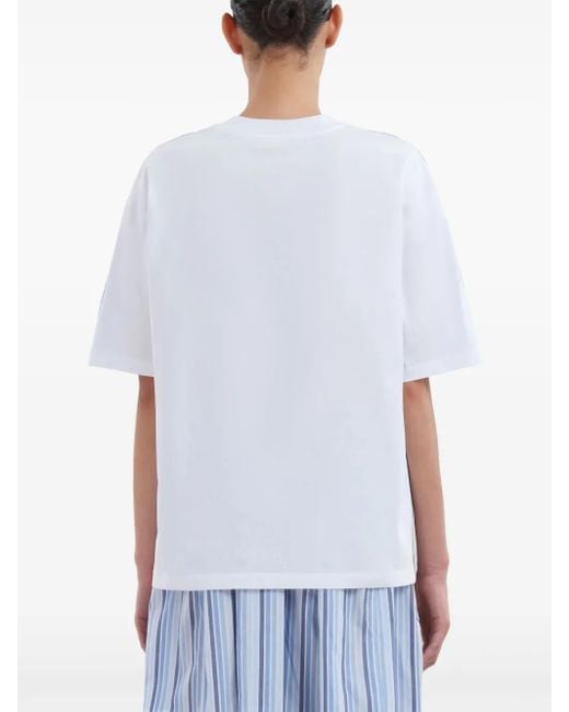T-Shirt À Logo Embossé Marni en coloris Blue