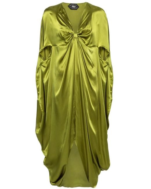 Taller Marmo Green Azores Silk-Satin Dress