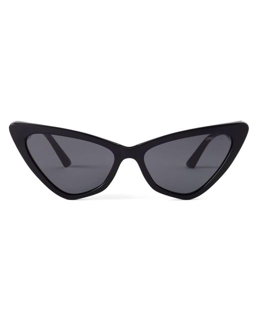 Jimmy Choo Black Sol Cat-eye Sunglasses