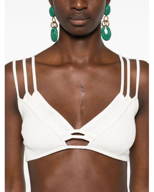 Viktor & Rolf White Layered Cropped Top