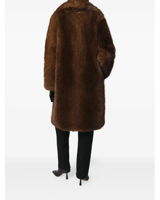 Apparis Brown Steffi Notched-Lapel Coat