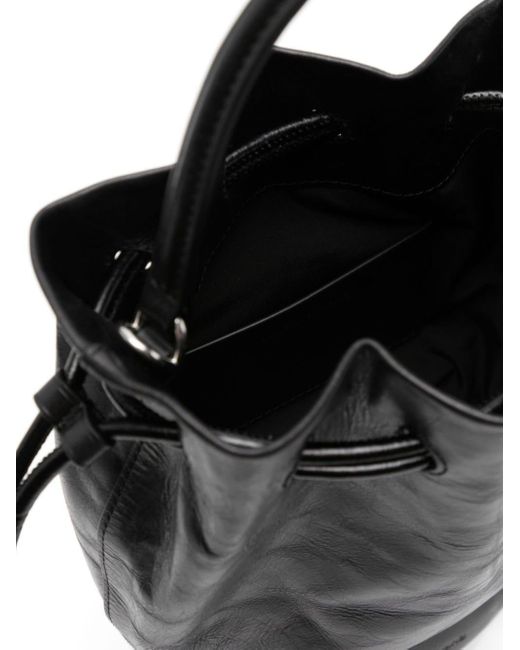 Alexander Wang Black Mini Dome Leather Bucket Bag
