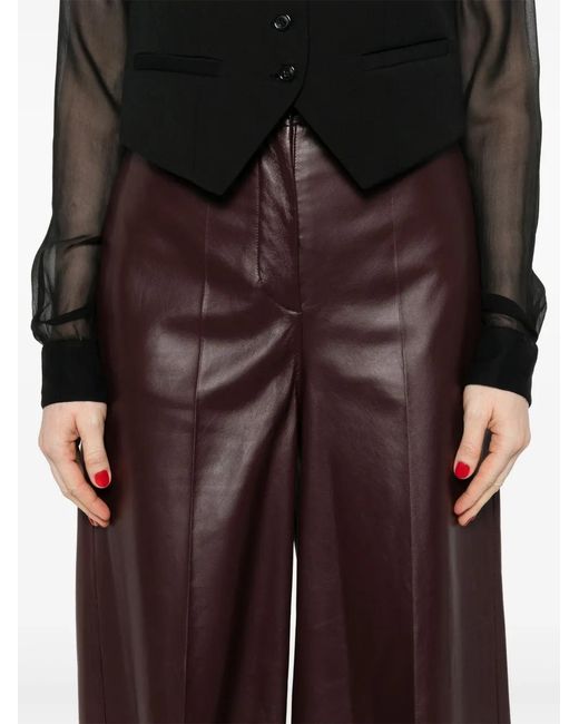Fabiana Filippi Brown Leather Shorts