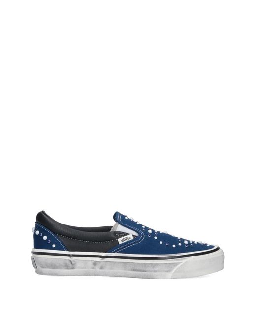 Vans Blue Premium Pearl Classic Slip-Ons for men