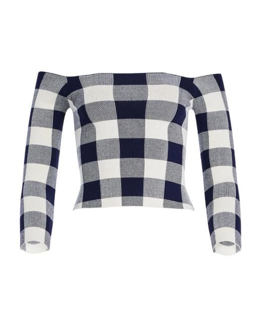 SER.O.YA Blue Vale Gingham Top
