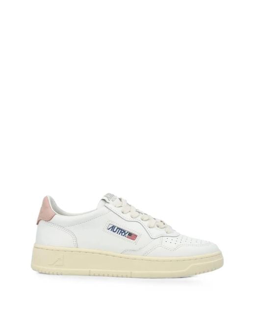 Autry White Medalist Perforated Sneakers