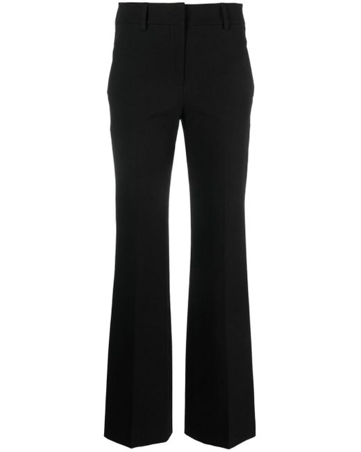 Incotex Black Cotton Flared Trousers